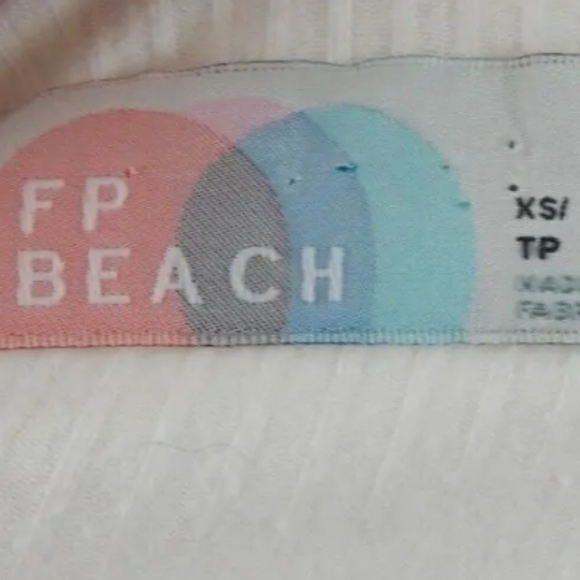 Free People FP Beach Ribbed Lettuce Trim Tee - Picture 2 of 3